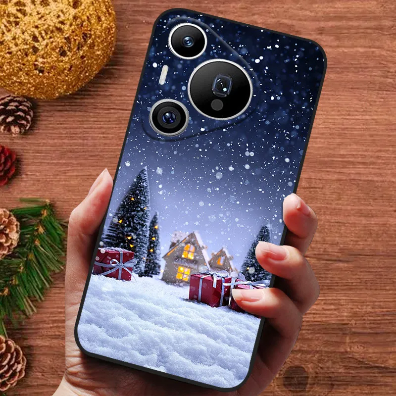 Festive Holiday Painted Silicone Phone Case - Soft and Stylish Cover