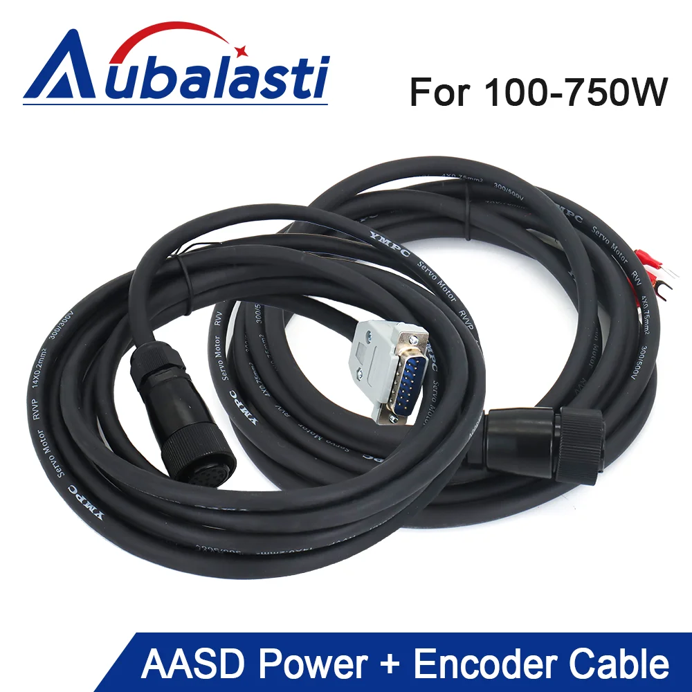 Aubalasti Aasd ac Servo Motor Cabo de Alimentação Mais Codificador Cabo 3m 5m Comprimento Boa Qualidade para 100750w Servo Motor