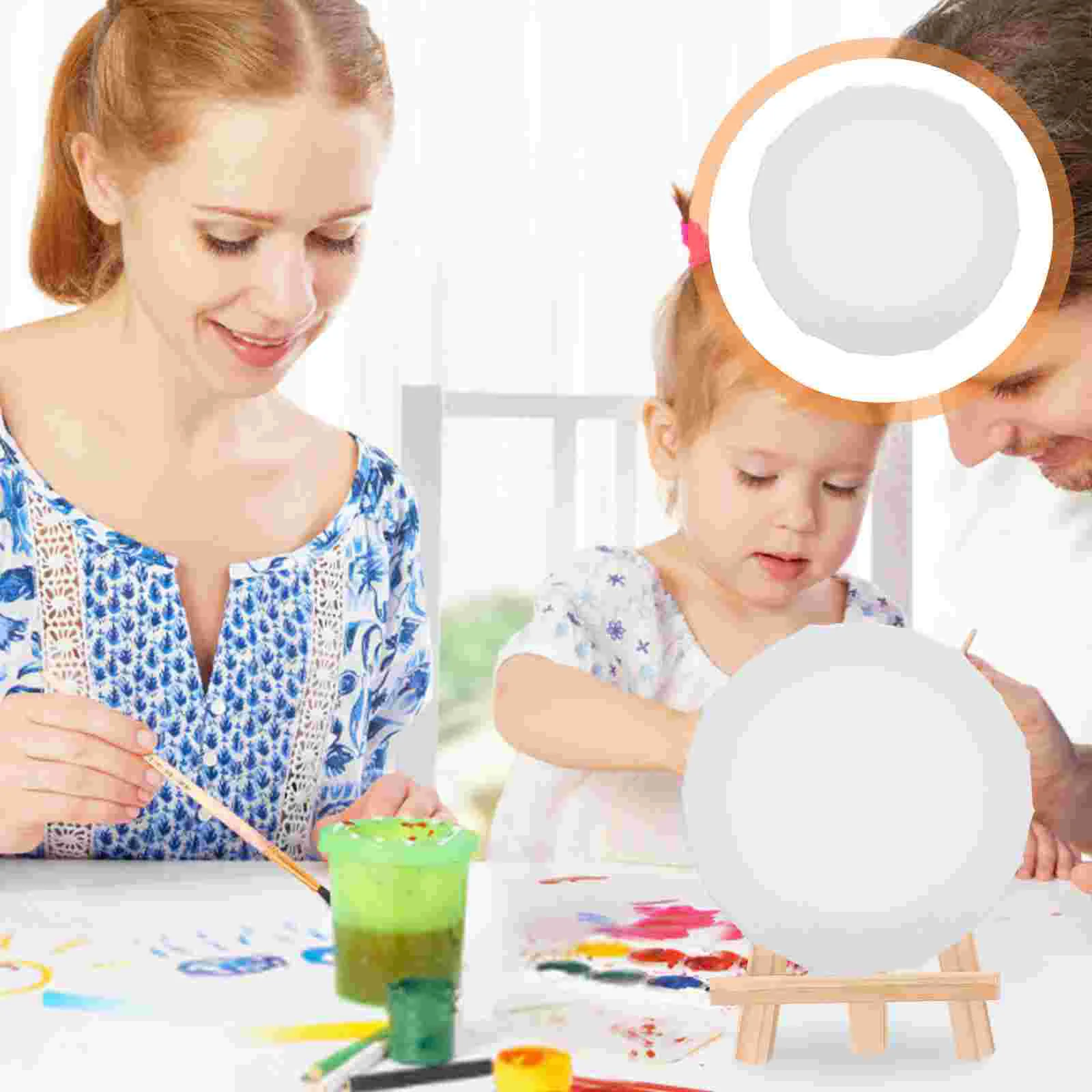 White Blank Canvas Oil Painting Board Mini Easel Panel Frame Wall