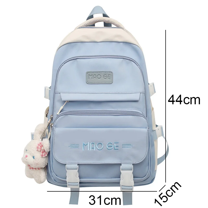 Trendy Girl Book New Laptop Backpack Teenager Women Cute School Bag Fashion Lady Nylon Kawaii College Backpack Female Travel Bag