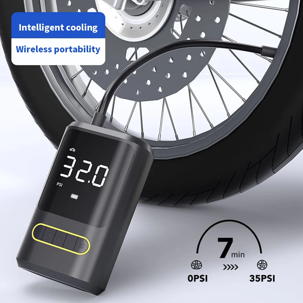 

Mini Air Compressor 12V 150PSI Portable Electric Air Pump 4000Amh Car Tire Inflator For Motorcycle Bicycle Tire Air Filling Pump