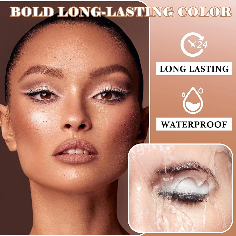 3pcs Matte Eye Shadow Primer Suitable for Oily Eyelid Eye Makeup Base Waterproof and Stain Resistant,Durable Cream Liquid Makeup 5