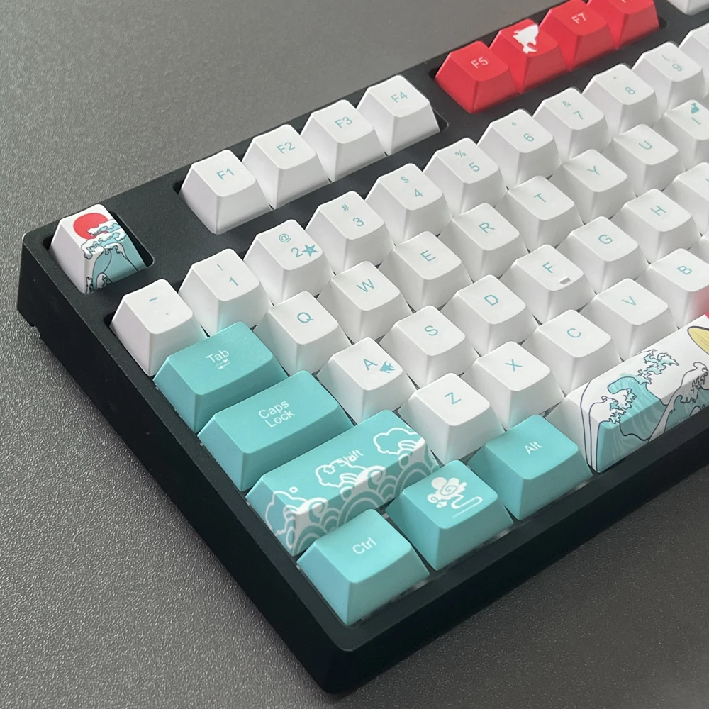 Coral Sea Keycap para Teclado Mecânico Perfil Cereja Pbt Sublimação de Corante Interruptor mx 6.25u 7u Espaço Iso Enter 135 Chaves - Imagem 5