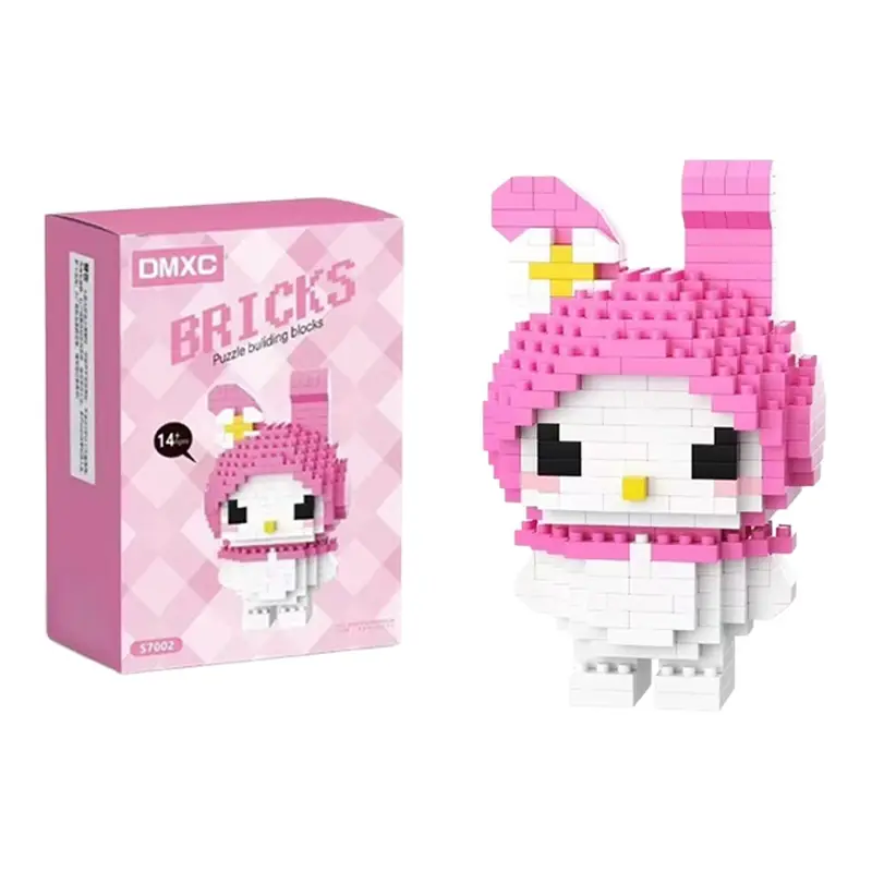 99 style SANRIO Hello Kitty Building Blocks Cartoon Figures Kuromi Bricks My Melody Children's Assembly Toys Cinnamoroll Gift - Image 74
