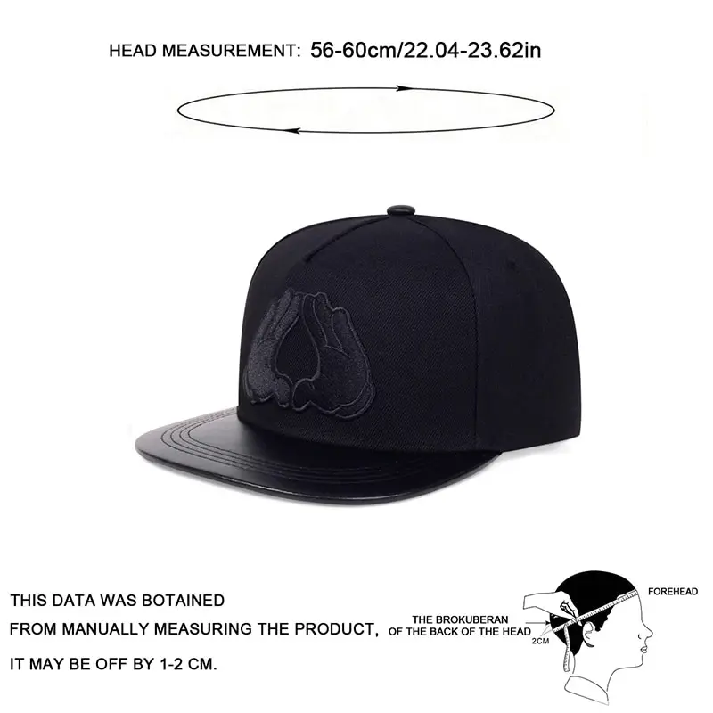 Unisex Hände Mit Liebe Stickerei Hip-hop Hüte Frühling Herbst Outdoor Einstellbare Casual Baseball Caps Sonnenschutz Hut Sport Kappe – Detail 5