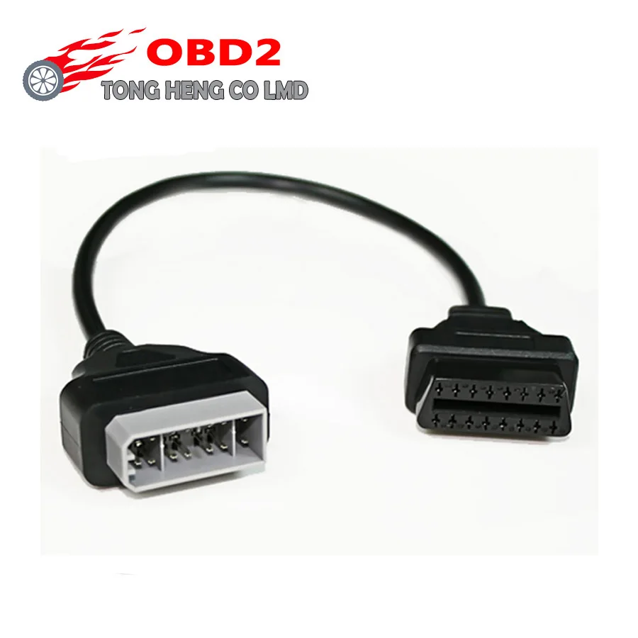 For Nissan 14Pin To 16Pin OBD2 Diagnostic Connector Adapter Interface 14Pin To OBD2 16 Pin Adapter Works For Auto Car Vehic
