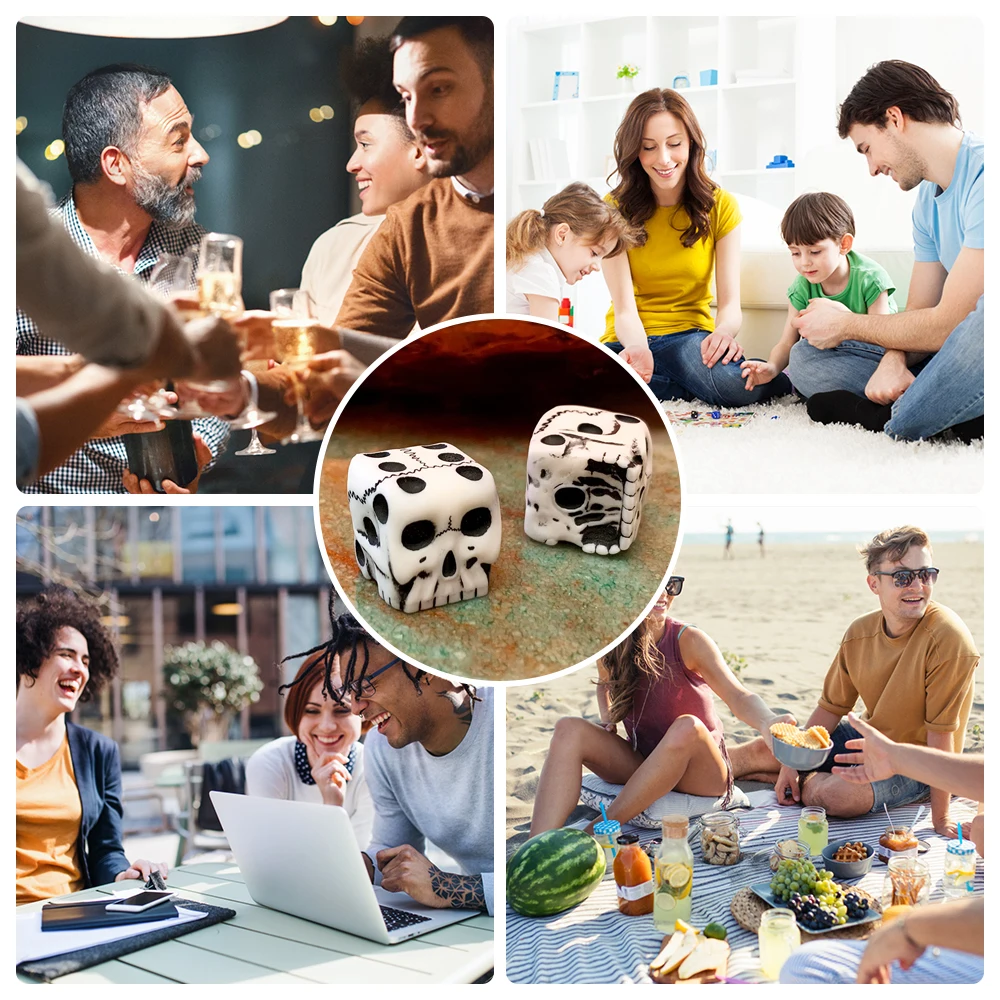 

Череп игральные кости 6-сторонняя кость уникальный подарок для геймера отлично подходит для ролевых игр настольная игра на Хэллоуин