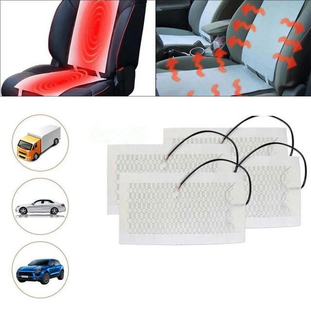 Universal 2 seats 4pcs 12v car Alloy wire fiber 3 level heated seat heater  pad switch kit Round Switch Winter Warmer Seat Covers - AliExpress