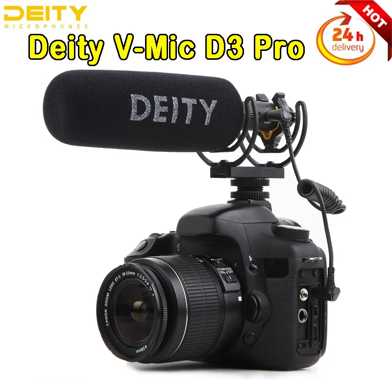 

Deity V-Mic D3 Pro Super-Cardioid Directional Shotgun Microphone Polar Pattern Vlogging Condenser Recording Microfone for DSLR
