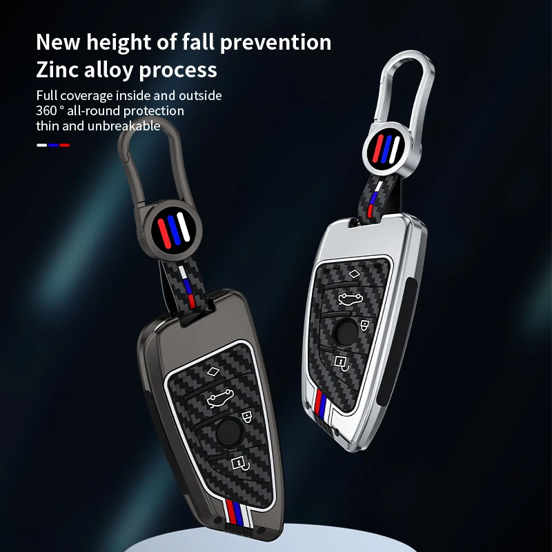 Zinc Alloy Car Key Case Cover key case cover key case car key shell For BMW X1 X3 X4 X5 F15 X6 F16 G30 7 Series G11 F48 F39 520 525 f30 118i 218i 320i Car Accessories