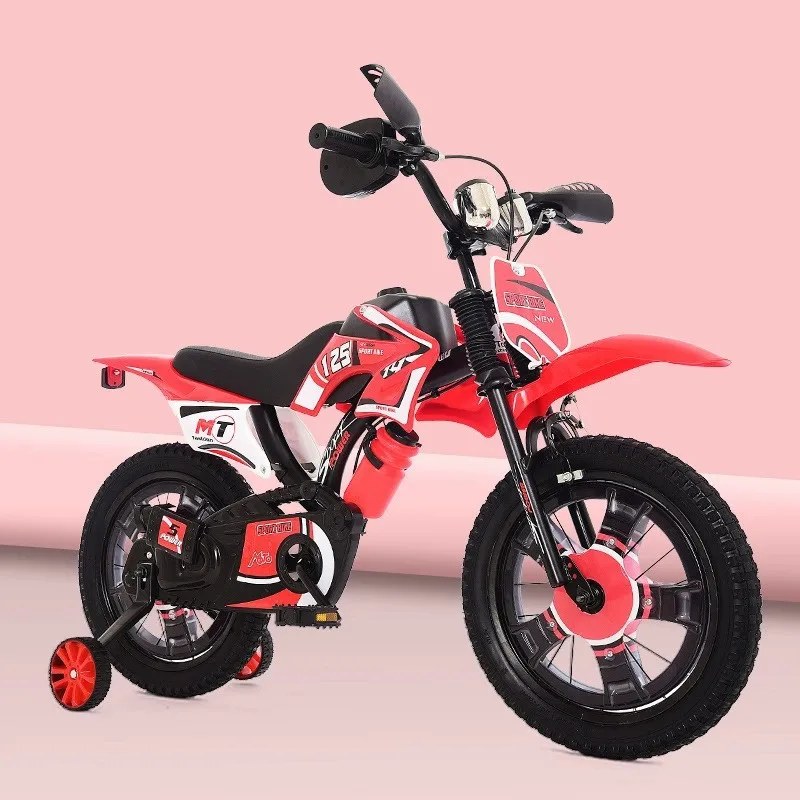 motorcycle-children's-bicycle-12-inch-16-inch-baby-bicycle-child-bicycle-3-year-old-children's-stroller-cool-birthday-gift