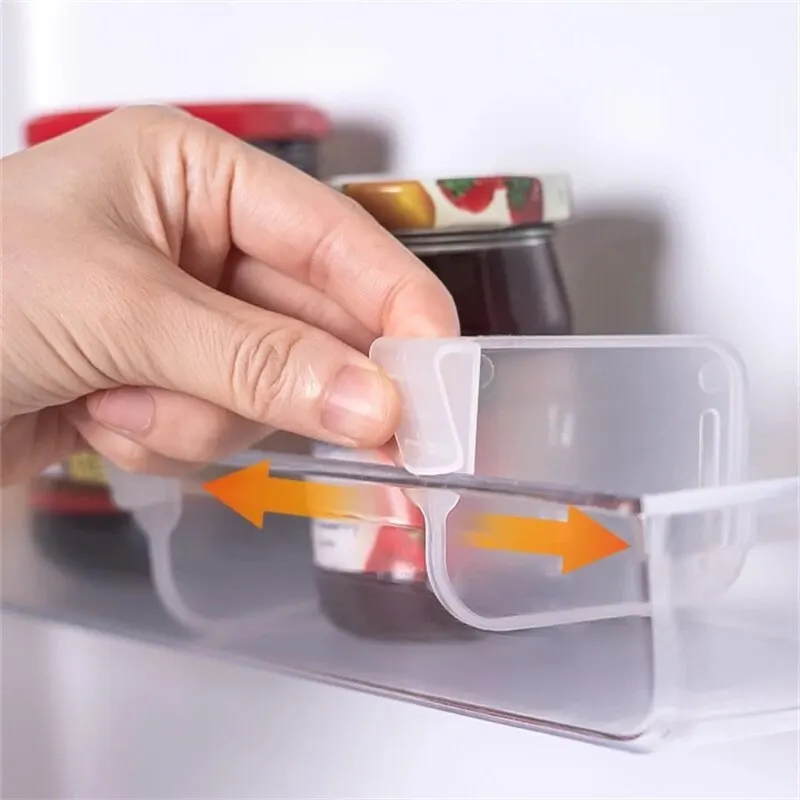 4Pcs Fridge Storage Partition Board Retractable Plastic Refrigerator