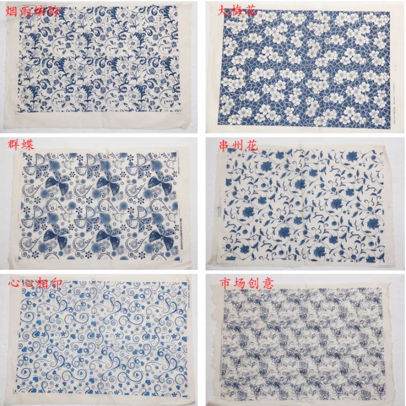 Pottery Ceramic Glaze Blue and White Decals High Temperature Transfer Paper DIY Painted Pottery Tools