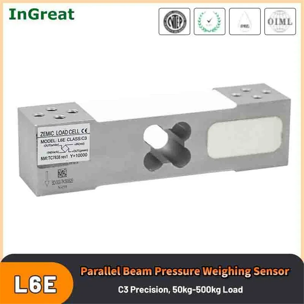 

Zemic L6E-C3 Weighing Sensor Electronic Scale Pressure Sensor 50-500kg Range Single Point Parallel Beam Load Cell Platform Scale