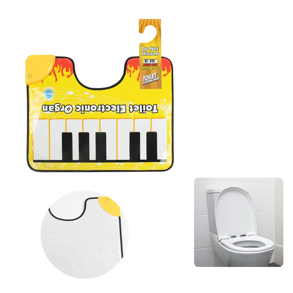 Novelty Potty Piano Sounding Carpet Bathroom Funny Toe Music Keyboard Toilet Floor Mat for Home Bathroom