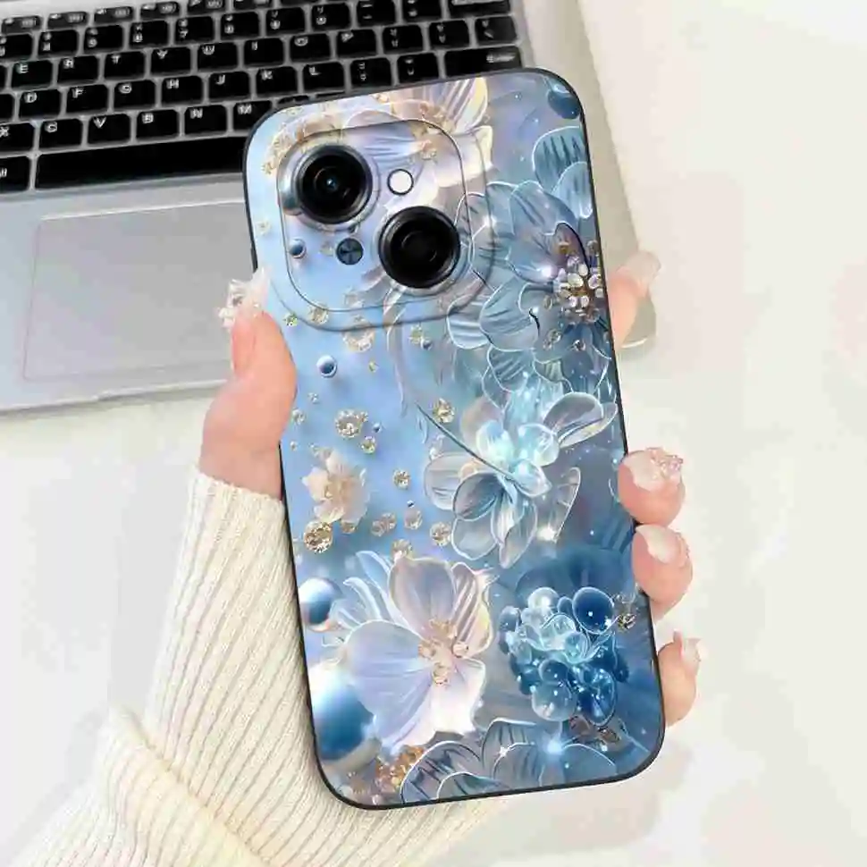 Black Butterfly Ultra-Thin Soft Silicone Case - 6.67 Back Cover