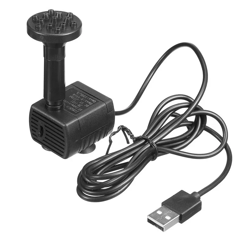태양광 패널 워터 펌프 키트, 정원 수영장 분수, DIY 분수 펌프, 9 노즐, 5W, 5V