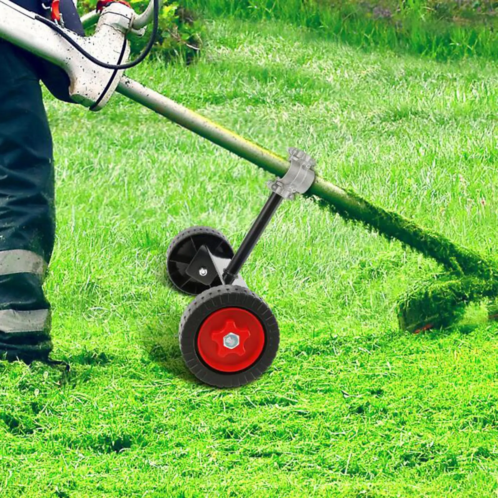 Ruote Per Decespugliatore - Supporto Regolabile Con Ruote Per Tagliabordi | Accessorio Falciatrice E Tosaerba - Foto 7