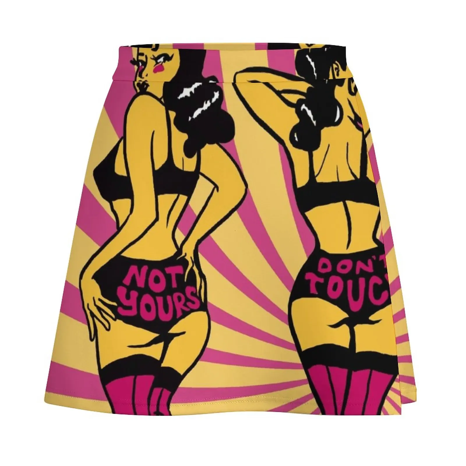 Not Yours, Don't Touch Mini Skirt women's summer clothing 2024 sexy skirt extreme mini dress