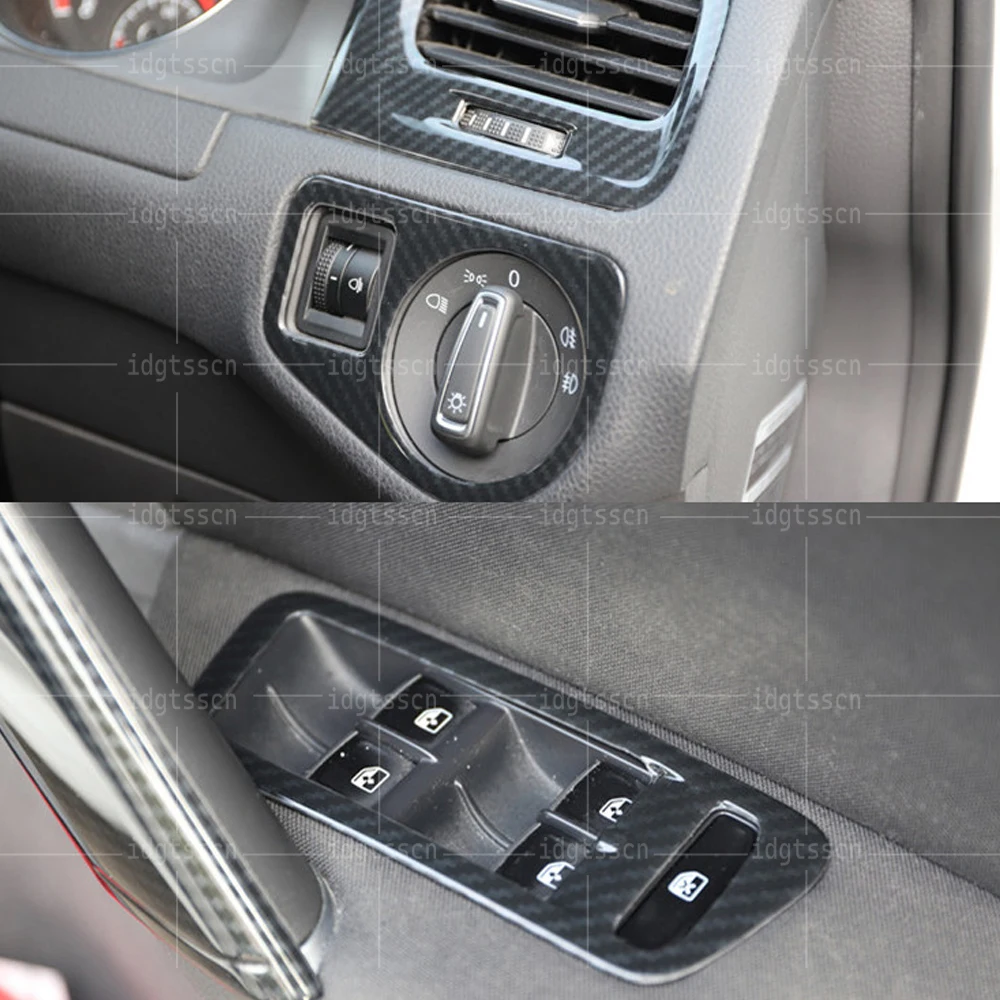 Accessoires auto intérieurs,Autocollant de décoration en Fiber de carbone  véritable, pour VW Volkswagen Golf 7, - Type Front Logo - Cdiscount Auto