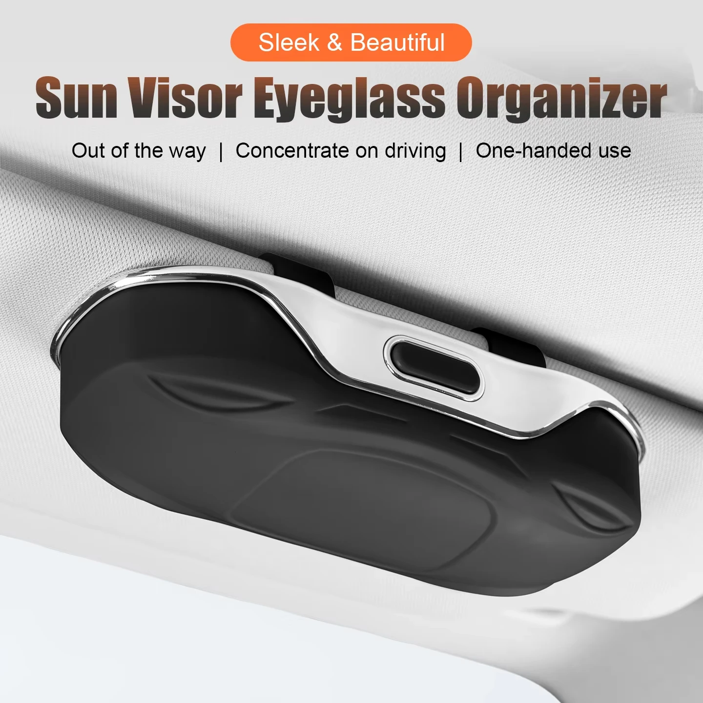 Sleek Car Sun Visor Sunglasses Holder – Durable Anti-Scratch Storage Case & Interior Accessory