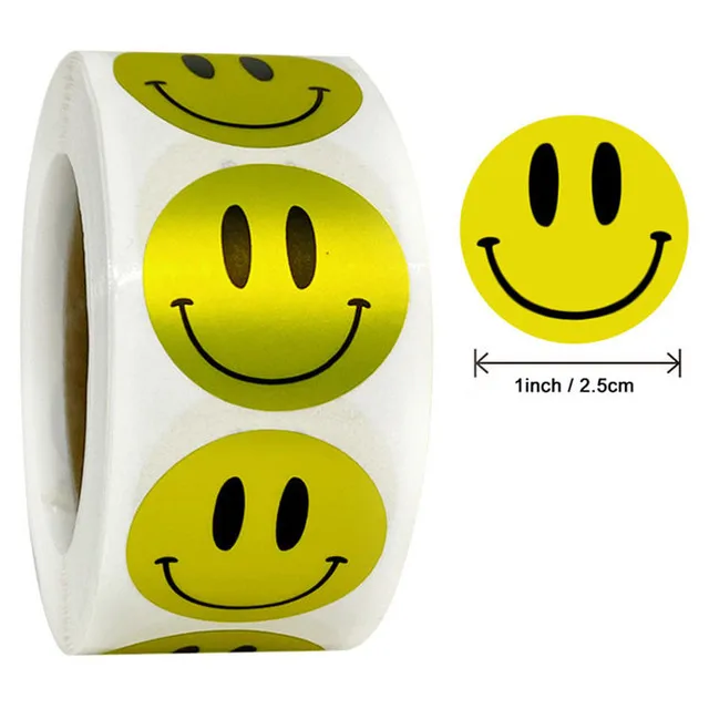 100-500pcs Labels Teacher Child Smiley Thank You Stickers Baking   for Wedding Pretty Gift Cards Envelope Sealing Label Stickers 