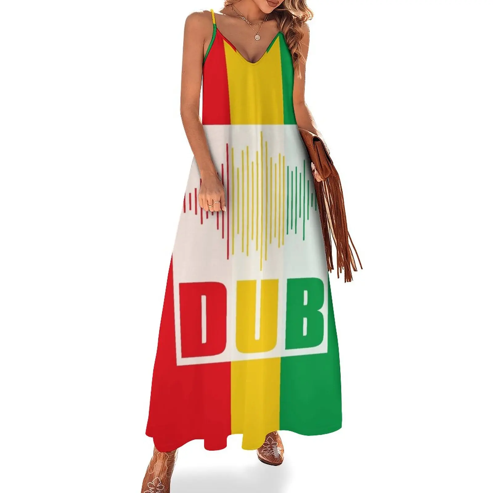 

New DUB Reggae Vibe Waves Sleeveless Dress cute dress purple dress