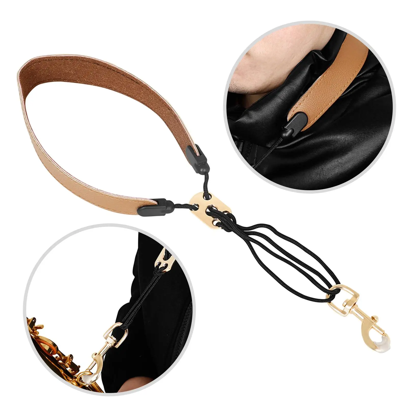 

Sax Neck Strap Replacement Professional Soft Lightweight Sax Braces Strap for Alto Tenor Sax Clarinet Oboes Music Instrument