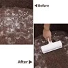 Pet hair remover for cats and dogs reusable self-cleaning cotton plush roller set suitable for beds sofas carpets cat beds 4