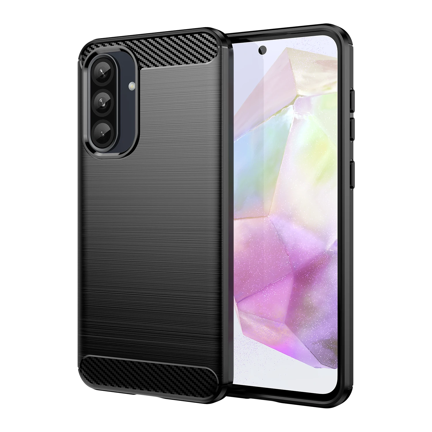 Premium Rubber Carbon Fiber Soft TPU Phone Case