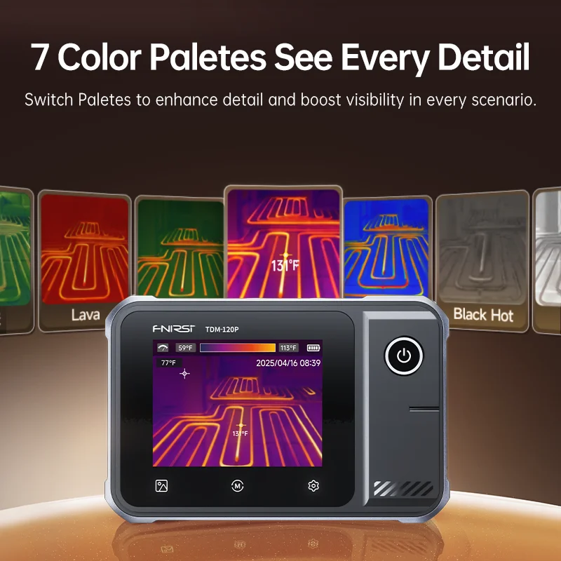 FNIRSI TDM-120/TDM-120P 멀티미터 열화상 적외선 카메라 테스터 AC 750V/DC 1000V 저항 정전용량 120x90 IR