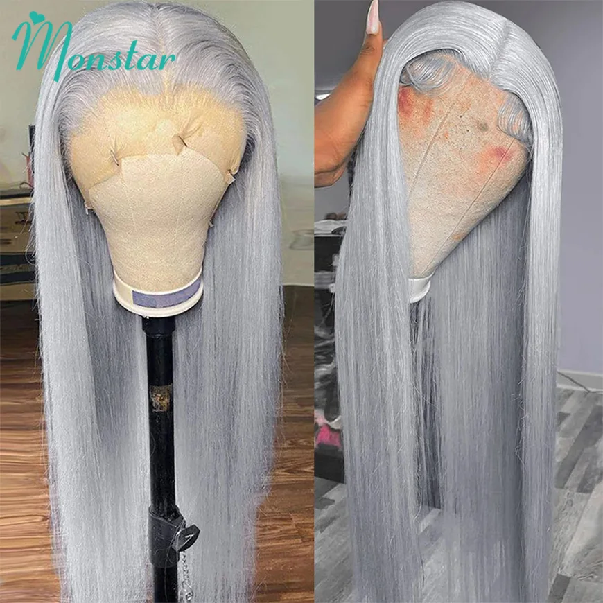 30 40 Inches Silver Grey Body Wave Lace Front Wigs 613 Hd Lace Frontal Wig 13x6 Raw Vietnamese Colored Human Hair Wigs For Women 5