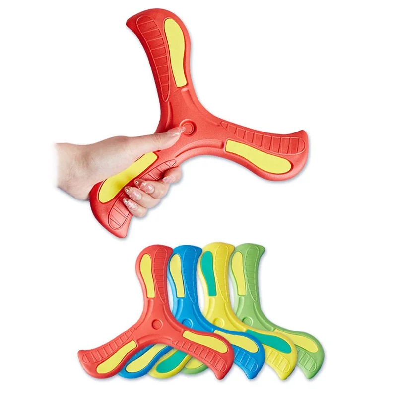Boomerang para niños, cruz suave de tres hojas, juguete