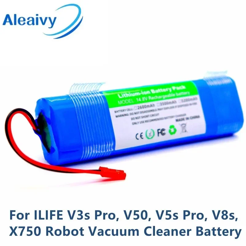 

New 14.8V 2600mAh Rechargeable Battery for ILIFE V3s Pro, V50, V5s Pro, V8s, X750, For ZACO V3, V40, V5s Pro, V5x Robot Battery