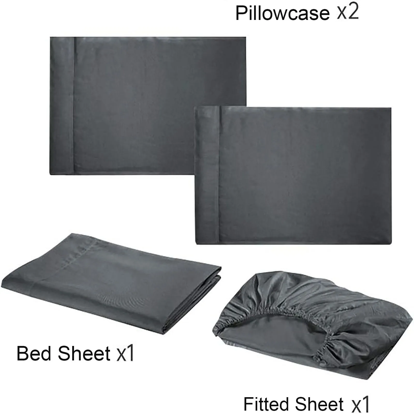 Hotel Luxury Sheet Set, Deep Pocket Design, Super Soft Breathable Sheet for Hotel Bedroom, 4 PCs 2