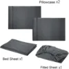 Hotel Luxury Sheet Set, Deep Pocket Design, Super Soft Breathable Sheet for Hotel Bedroom, 4 PCs 2