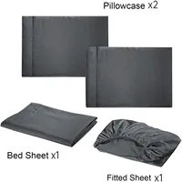 Hotel Luxury Sheet Set, Deep Pocket Design, Super Soft Breathable Sheet for Hotel Bedroom, 4 PCs 2