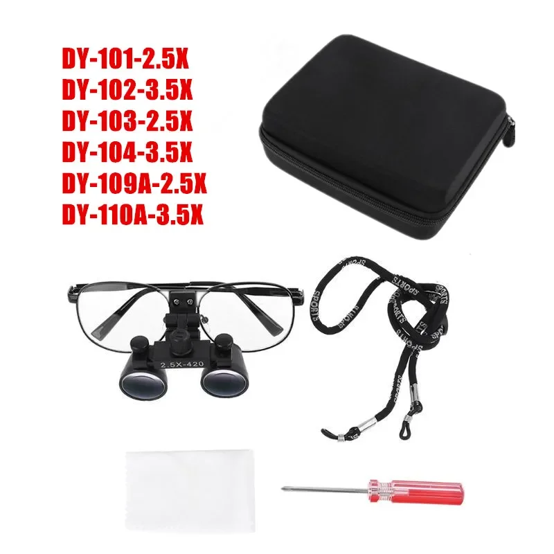 

2,5X 3,5X лупа бинокулярная лупа лупы с очками очки поставки металлический каркас