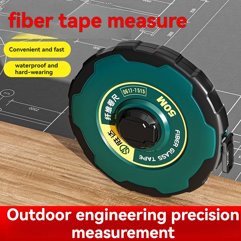 1PC 줄자 20m 30m 50m 유리 섬유 줄자 양면 줄자 측정용 소프트 줄자