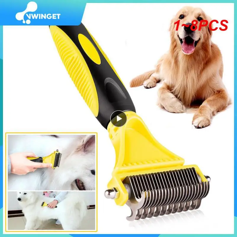 1~8PCS Professional Dog Brush Dematting Gently 1