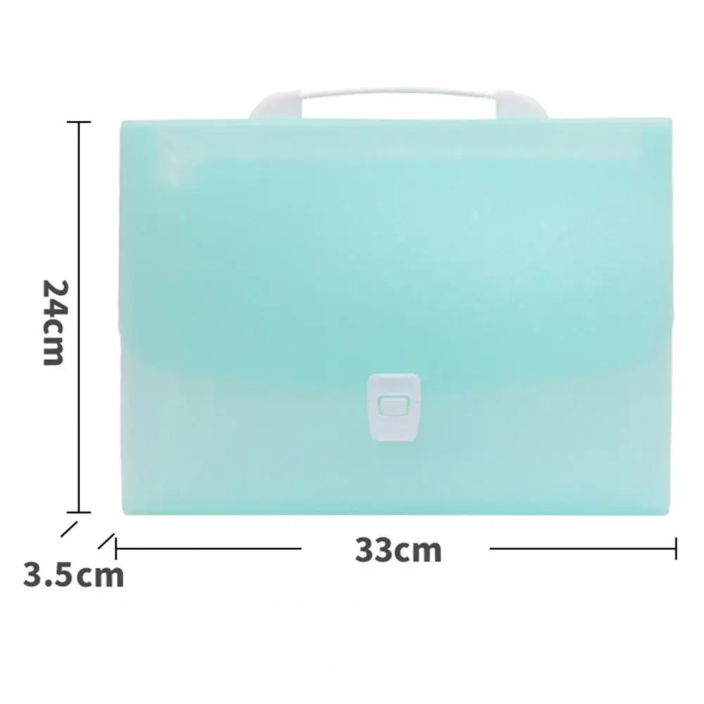 File Folder Multi-pages 13 Pockets Document Folder with Handle Examination Paper Accordion File Organizer School Supplies