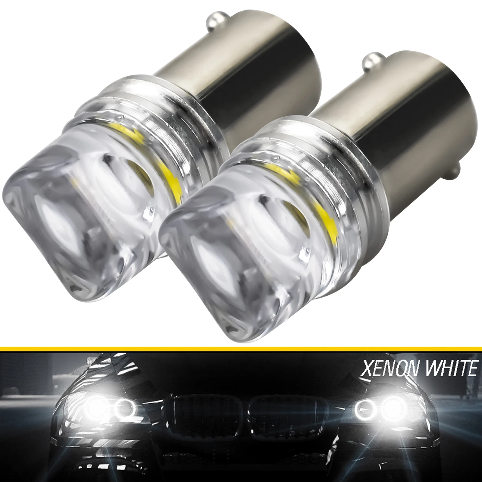 

2x T4w Ba9s 233 Sidelight Led White Bayonet T11 Car Interior Xenon Sidelight Bulb Footwell Door light License Number Plate Bulbs