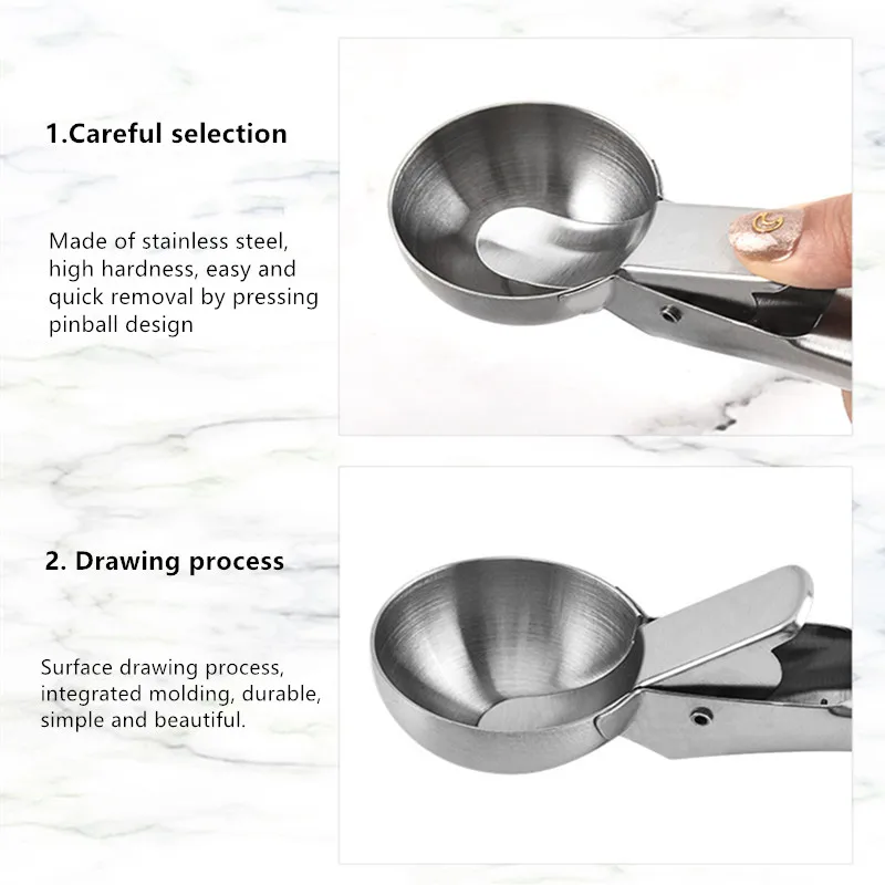 Stainless Steel Ice Cream Scoops, Ice Cream Digger, Non-Stick Fruit Ball Maker, Watermelon Spoon Tool