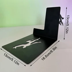 Creative Metal Bookshelf Figurine Display - Desktop Ornament & Office Accessory (A)