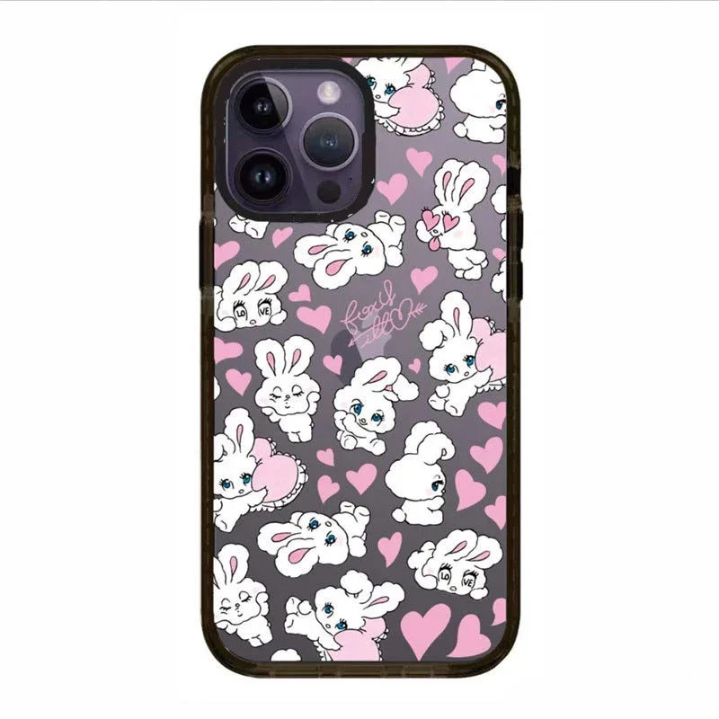 

Acrylic Rabbit Phone Case Cover for iPhone 14 13 12 11 15 Pro Max Case for iPhone 15 ProMax