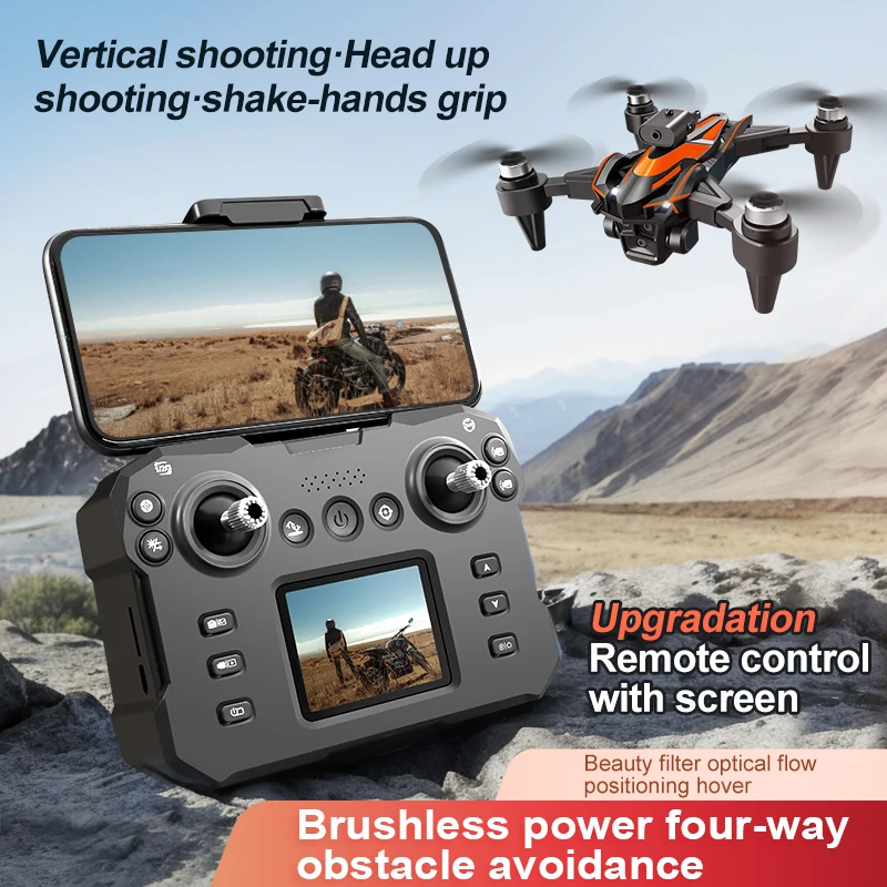 UAV K12Max With Screen Control 8K HD Camera 5G Brushless Drone Optical Flow Positioning Aerial Four-Axis