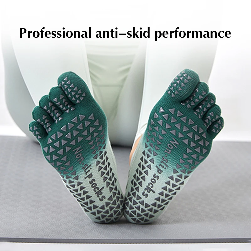 Gradient Yoga Socks Professional Dispensing Anti-Skid Socks Women'S Five-Finger Socks Sports Socks Fitness Jump Pu Lati Socks 10 Sc1cdf33bb8f44782ac33975363276fb4V