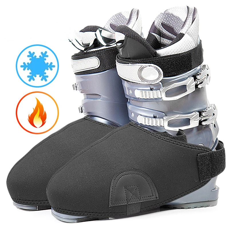 Ski Shoe Cover 1/2pcs Ouble Ski Shoe Cover Waterproof Warm Shoe Cover Black Snow Boot Protection Help Retain Plus20 Degrees