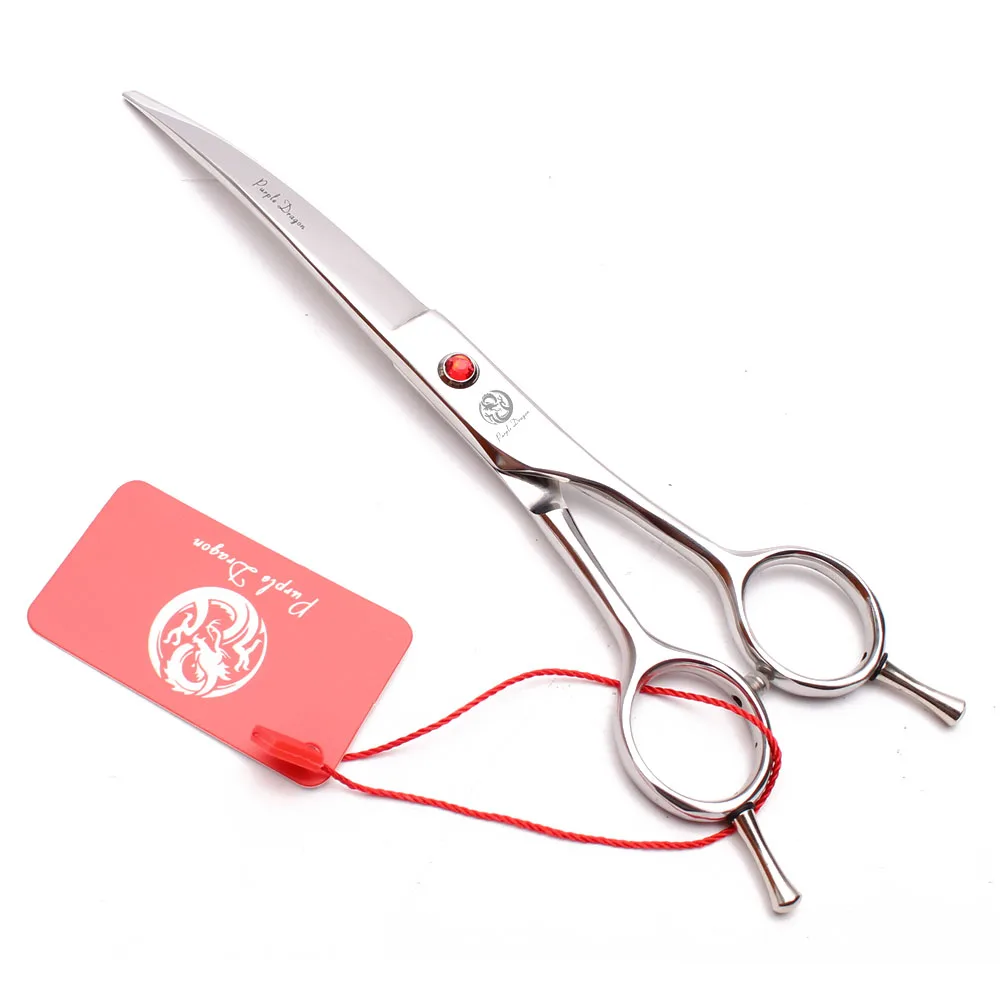 Curved Scissors Purple Dragon Japan Stainless Blue 8" Pet Grooming Scissors Professional Dog Shears Dog Beauty Z3005A dog grooming scissors
