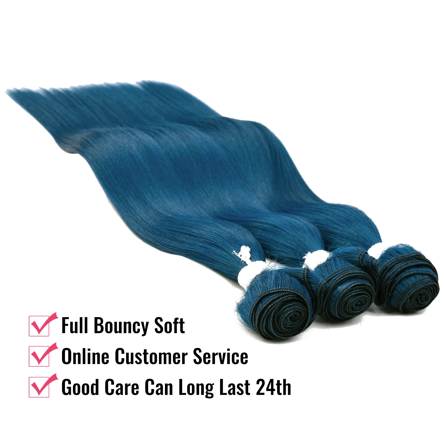 Silike Straight Hair Bundles 60CM Natural Hair Extensions High Heat Fibers Long Synthetic Silky Yaki Straight Weaving